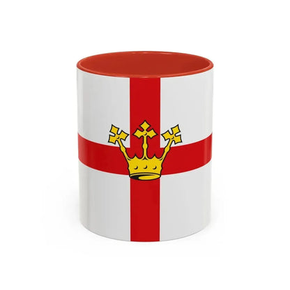 Flag of Koblenz Germany - Accent Coffee Mug 11oz Red - Go Mug Yourself