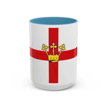 Flag of Koblenz Germany - Accent Coffee Mug 15oz Light Blue - Go Mug Yourself