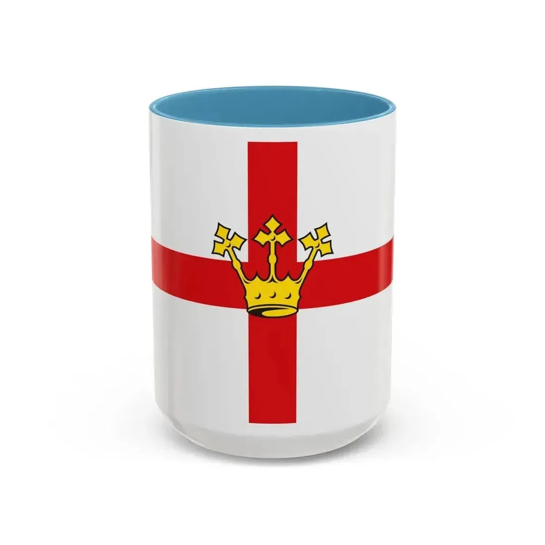 Flag of Koblenz Germany - Accent Coffee Mug 15oz Light Blue - Go Mug Yourself