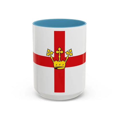 Flag of Koblenz Germany - Accent Coffee Mug 15oz Light Blue - Go Mug Yourself