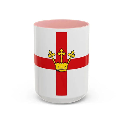 Flag of Koblenz Germany - Accent Coffee Mug 15oz Pink - Go Mug Yourself