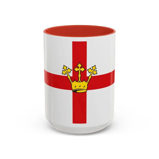Flag of Koblenz Germany - Accent Coffee Mug 15oz Red - Go Mug Yourself