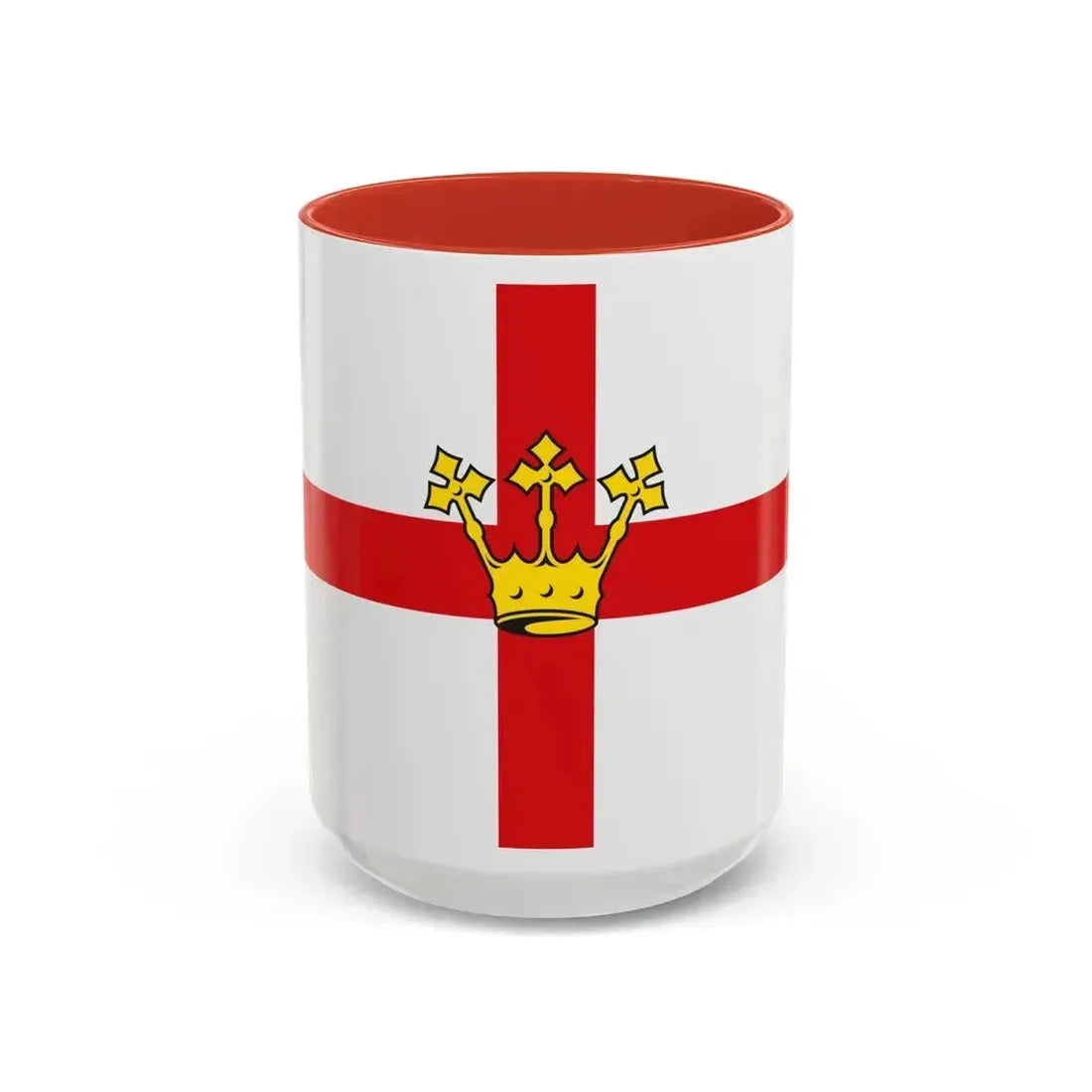 Flag of Koblenz Germany - Accent Coffee Mug 15oz Red - Go Mug Yourself