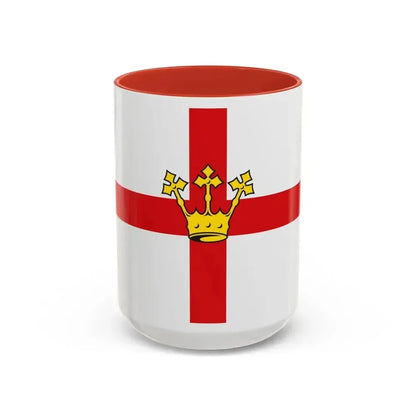Flag of Koblenz Germany - Accent Coffee Mug 15oz Red - Go Mug Yourself