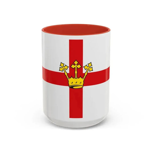 Flag of Koblenz Germany - Accent Coffee Mug 15oz Red - Go Mug Yourself