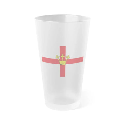 Flag of Koblenz Germany - Frosted Pint Glass 16oz 16oz Frosted - Go Mug Yourself