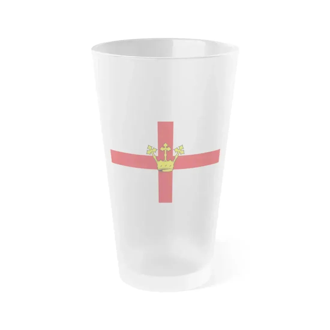 Flag of Koblenz Germany - Frosted Pint Glass 16oz 16oz Frosted - Go Mug Yourself