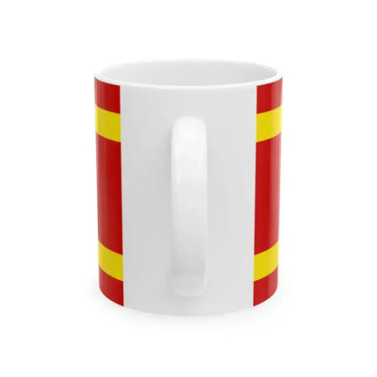 Flag of Kocani Municipality North Macedonia (North Macedonia) White Coffee Mug - Go Mug Yourself