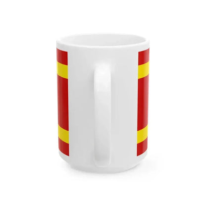 Flag of Kocani Municipality North Macedonia (North Macedonia) White Coffee Mug - Go Mug Yourself