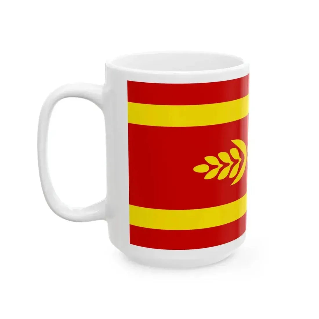 Flag of Kocani Municipality North Macedonia (North Macedonia) White Coffee Mug - Go Mug Yourself