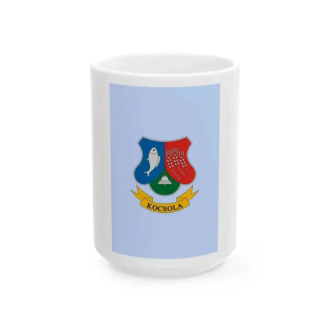 Flag of Kocsola (Hungary) White Coffee Mug 15oz - Go Mug Yourself