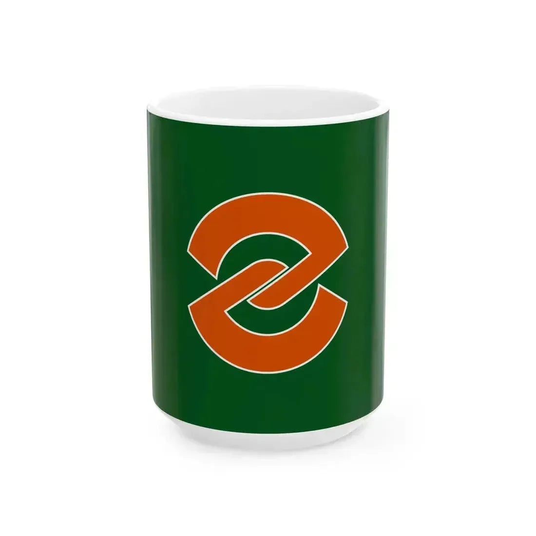 Flag of Koga Fukuoka (Japan) White Coffee Mug 15oz - Go Mug Yourself