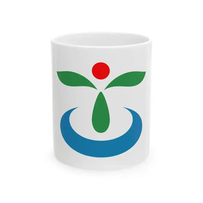 Flag of Koga Ibaraki (Japan) White Coffee Mug 11oz - Go Mug Yourself