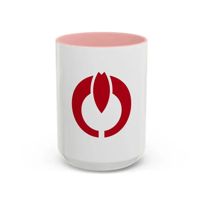 Flag of Koganei Tokyo Japan - Accent Coffee Mug 15oz Pink - Go Mug Yourself