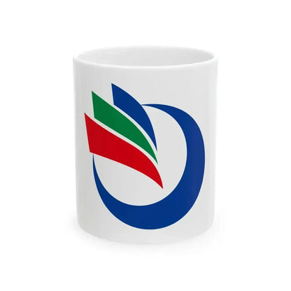 Flag of Koge Fukuoka (Japan) White Coffee Mug 11oz - Go Mug Yourself