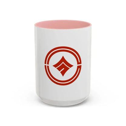 Flag of Kokubunji Tokyo Japan - Accent Coffee Mug 15oz Pink - Go Mug Yourself