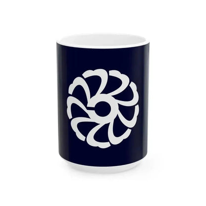 Flag of Kokufu Tottori 1966-2004 (Japan) White Coffee Mug 15oz - Go Mug Yourself