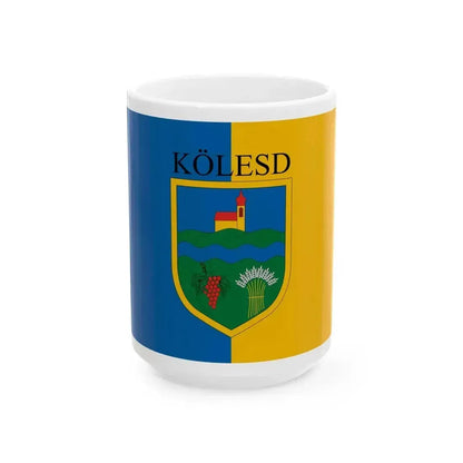 Flag of Kolesd (Hungary) White Coffee Mug 15oz - Go Mug Yourself