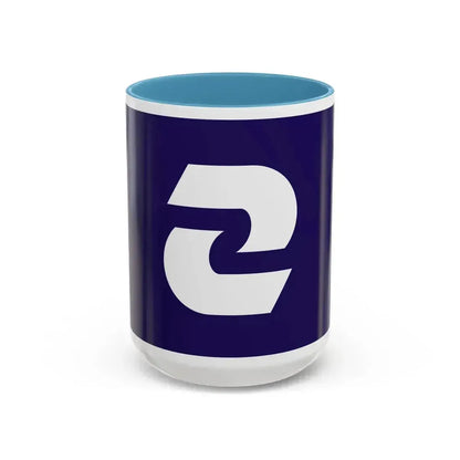 Flag of Komae Tokyo Japan - Accent Coffee Mug 15oz Light Blue - Go Mug Yourself