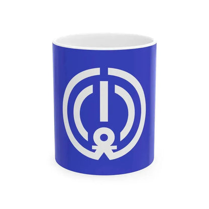 Flag of Komatsushima Tokushima (Japan) White Coffee Mug 11oz - Go Mug Yourself