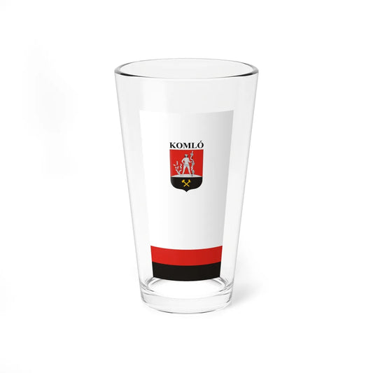 Flag of Komlo vertical (Hungary) Pint Glass 16oz 16oz - Go Mug Yourself