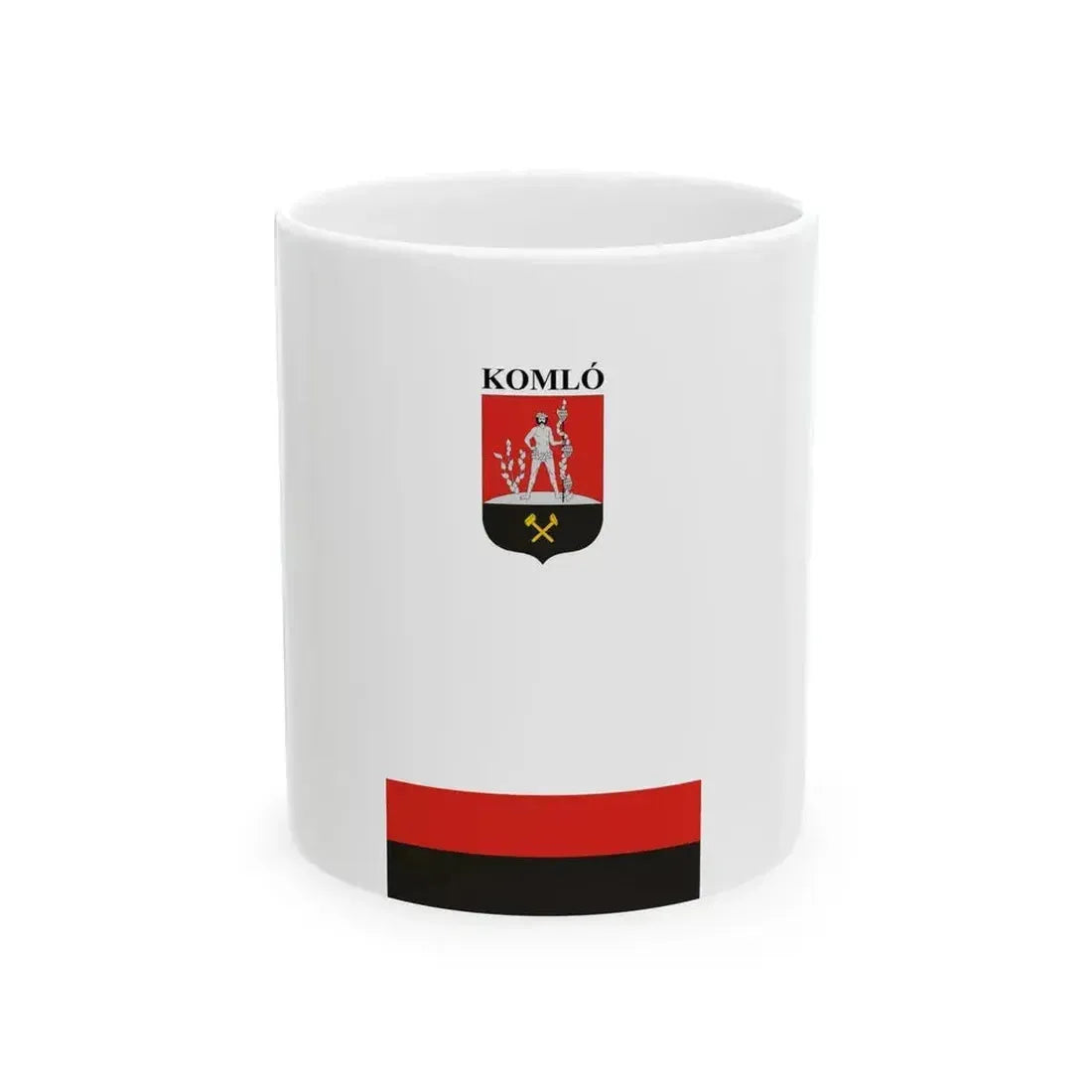 Flag of Komlo vertical (Hungary) White Coffee Mug 11oz - Go Mug Yourself