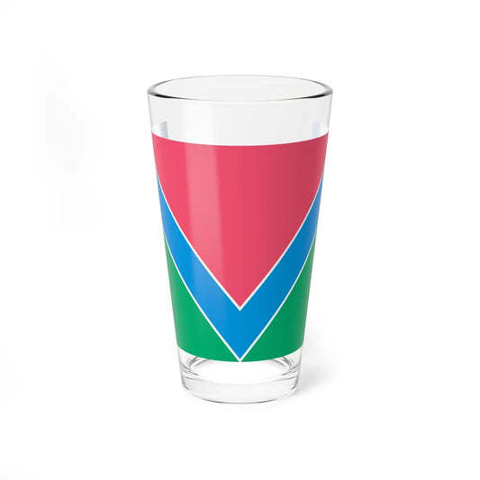 Flag of Kompaniivka raion (Ukraine) Pint Glass 16oz 16oz - Go Mug Yourself