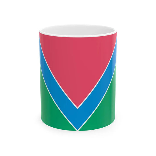 Flag of Kompaniivka raion (Ukraine) White Coffee Mug 11oz - Go Mug Yourself