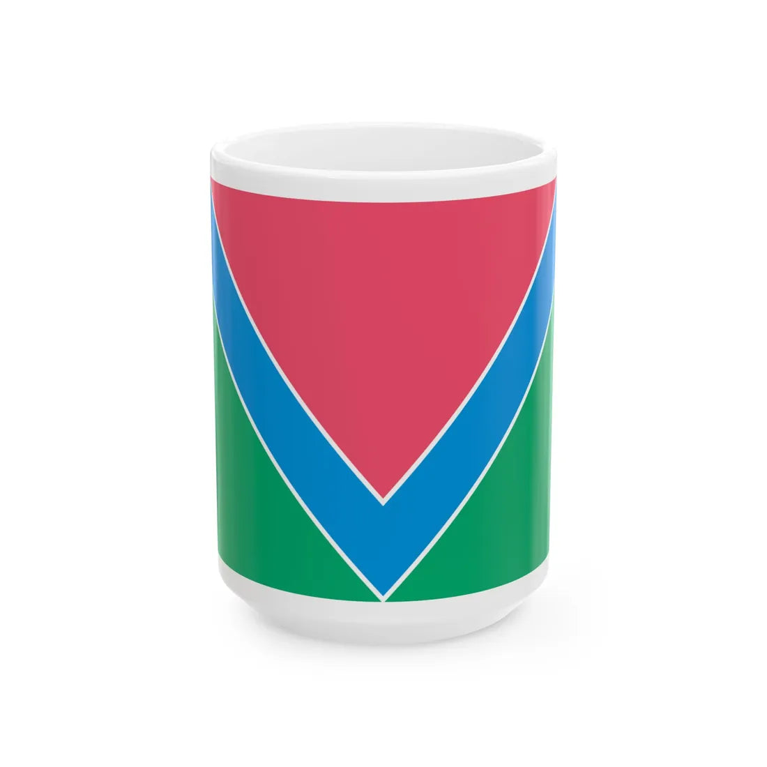 Flag of Kompaniivka raion (Ukraine) White Coffee Mug 15oz - Go Mug Yourself