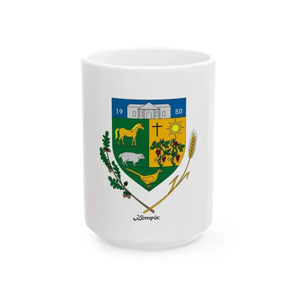 Flag of Kompoc (Hungary) White Coffee Mug 15oz - Go Mug Yourself