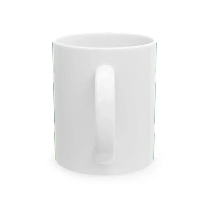 Flag of Komsomolsky rayon Khabarovsk kray (Russia) White Coffee Mug - Go Mug Yourself