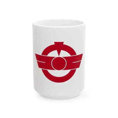 Flag of Konan Aichi (Japan) White Coffee Mug 15oz - Go Mug Yourself