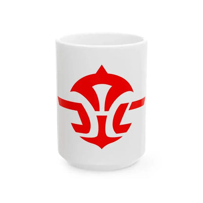 Flag of Konan Saitama 1976-2007 (Japan) White Coffee Mug 15oz - Go Mug Yourself