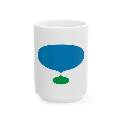 Flag of Konan Shiga (Japan) White Coffee Mug 15oz - Go Mug Yourself