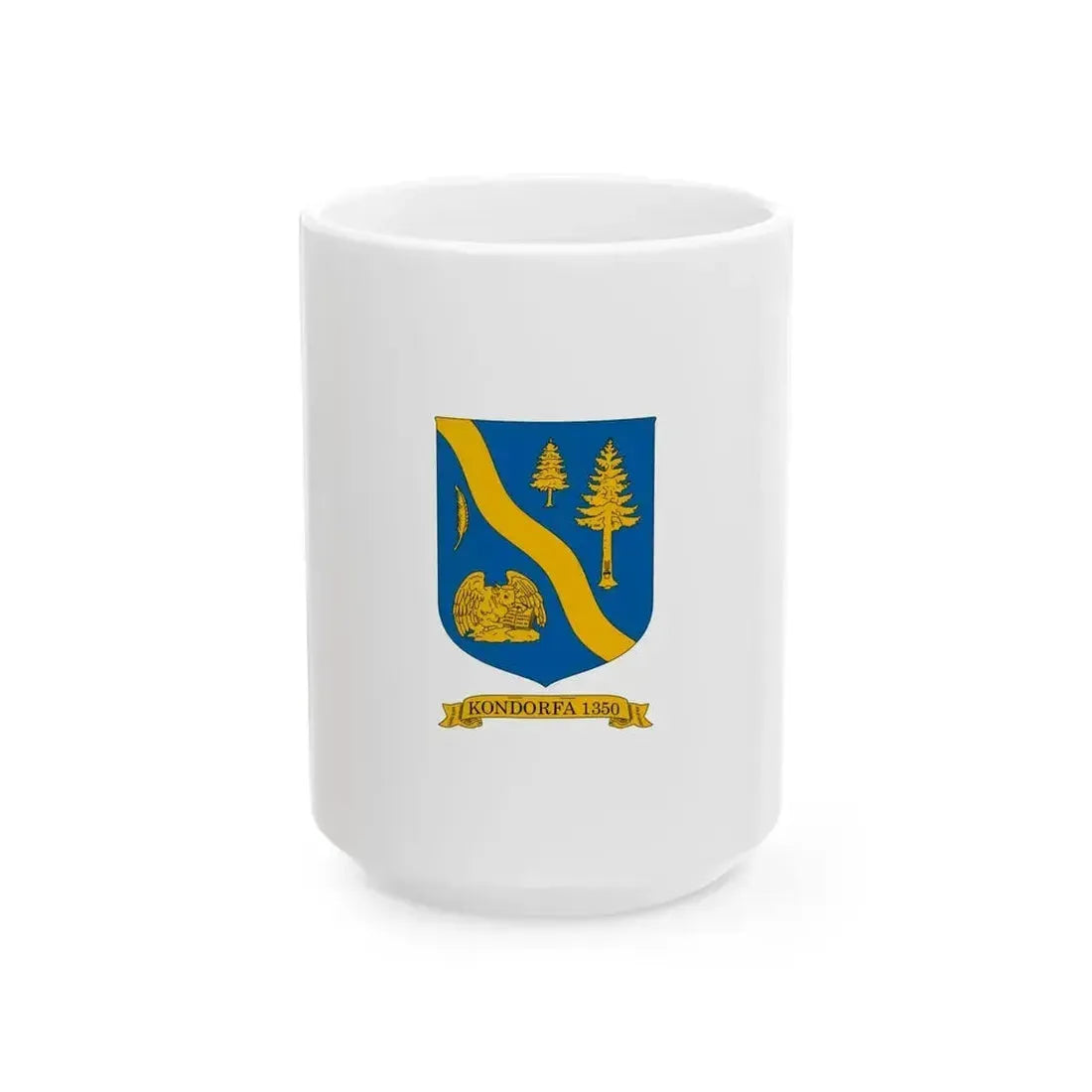 Flag of Kondorfa (Hungary) White Coffee Mug 15oz - Go Mug Yourself
