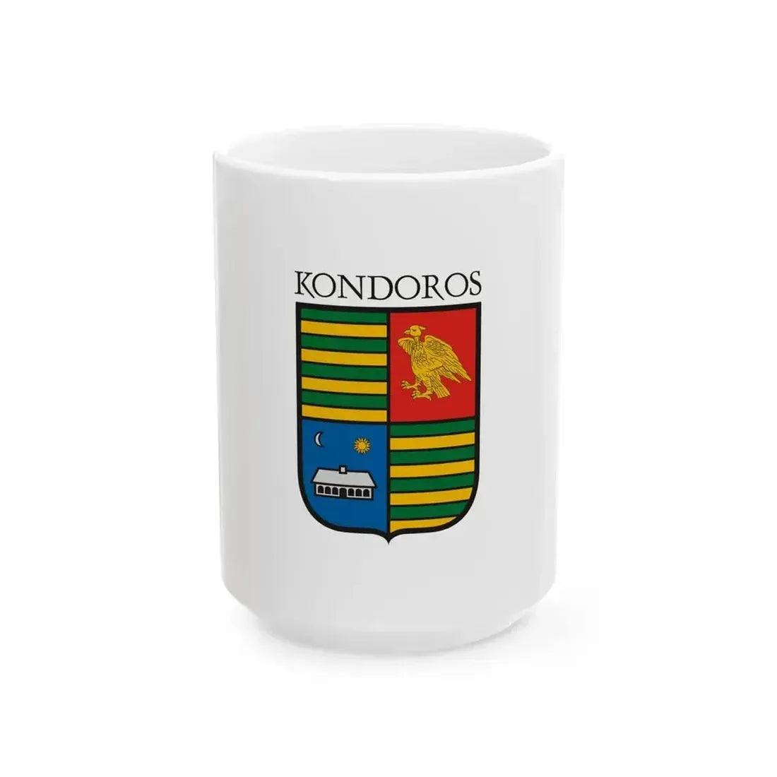Flag of Kondoros (Hungary) White Coffee Mug 15oz - Go Mug Yourself