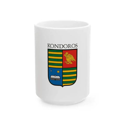 Flag of Kondoros (Hungary) White Coffee Mug 15oz - Go Mug Yourself