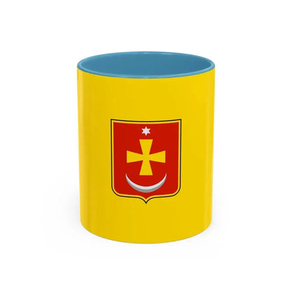 Flag of Konotop Ukraine - Accent Coffee Mug 11oz Light Blue - Go Mug Yourself