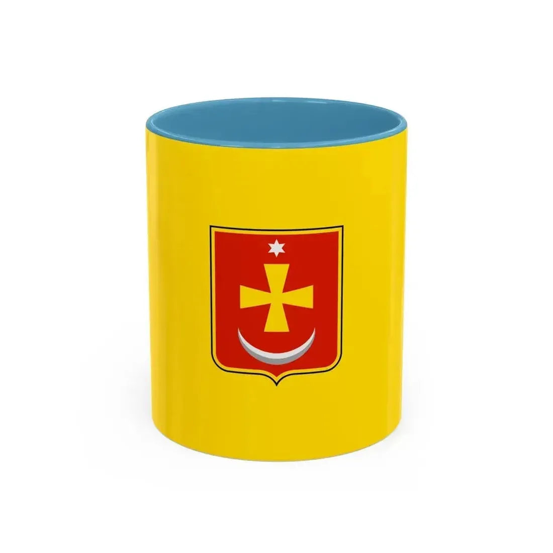 Flag of Konotop Ukraine - Accent Coffee Mug 11oz Light Blue - Go Mug Yourself