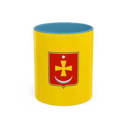 Flag of Konotop Ukraine - Accent Coffee Mug 11oz Light Blue - Go Mug Yourself