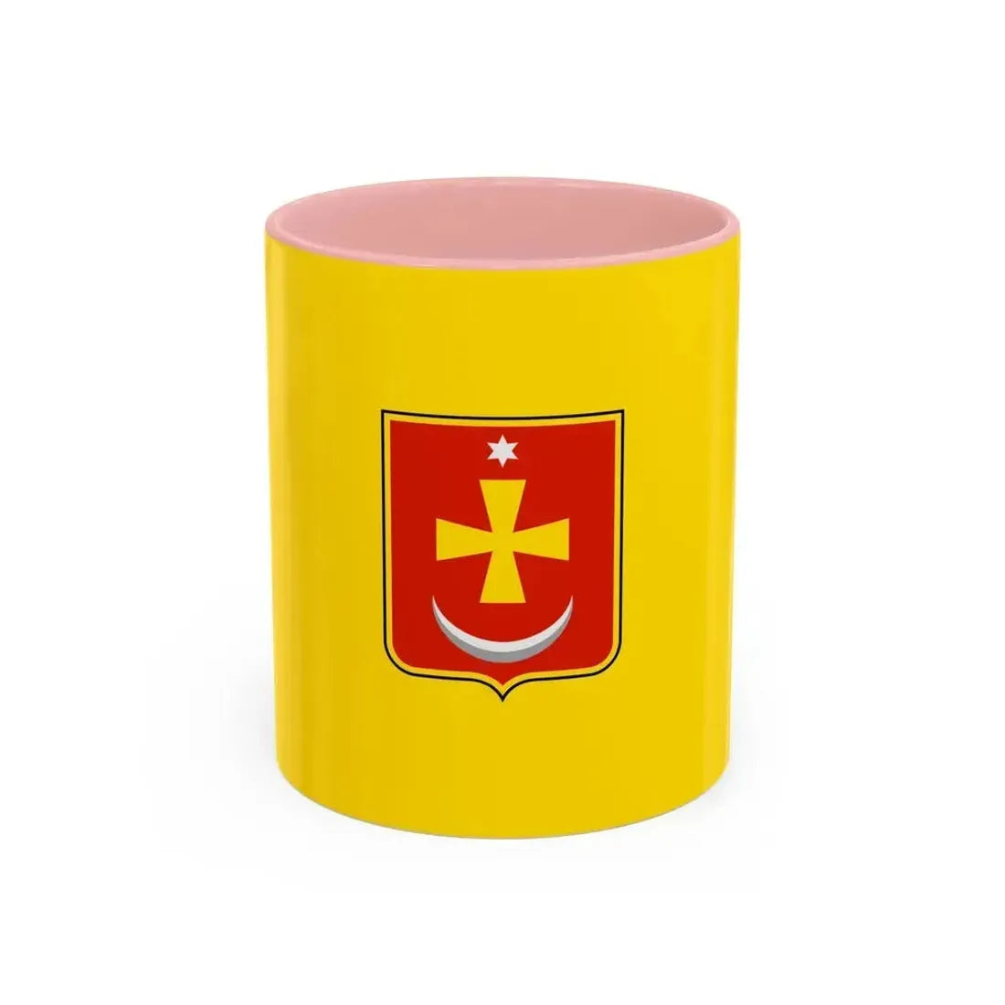 Flag of Konotop Ukraine - Accent Coffee Mug 11oz Pink - Go Mug Yourself