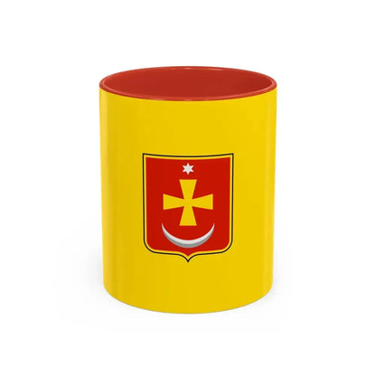 Flag of Konotop Ukraine - Accent Coffee Mug 11oz Red - Go Mug Yourself