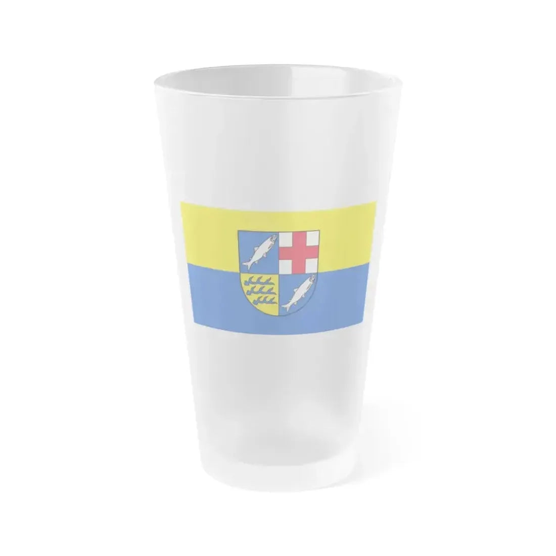 Flag of Konstanz Germany - Frosted Pint Glass 16oz 16oz Frosted - Go Mug Yourself