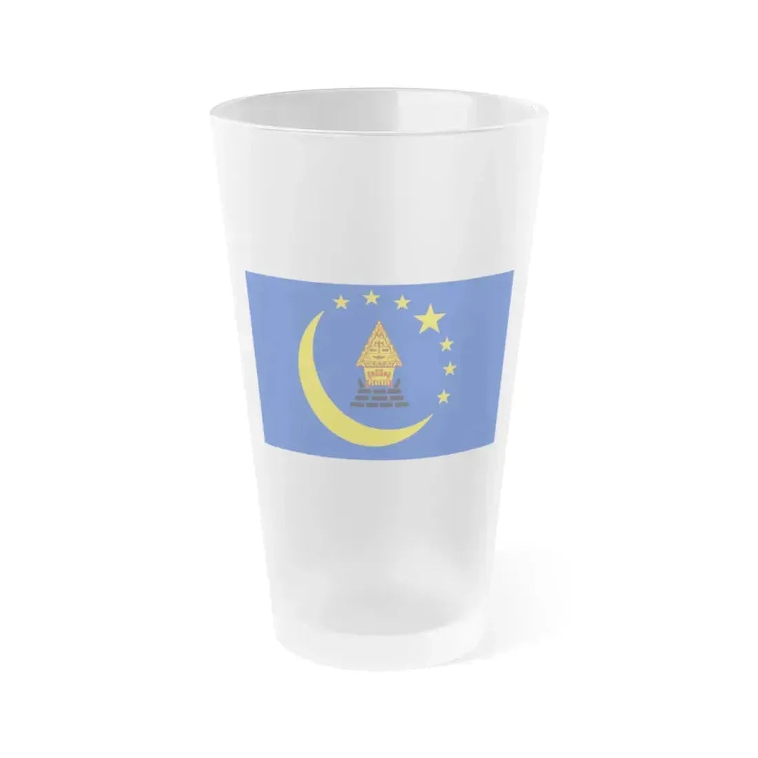 Flag of Koror Palau - Frosted Pint Glass 16oz 16oz Frosted - Go Mug Yourself