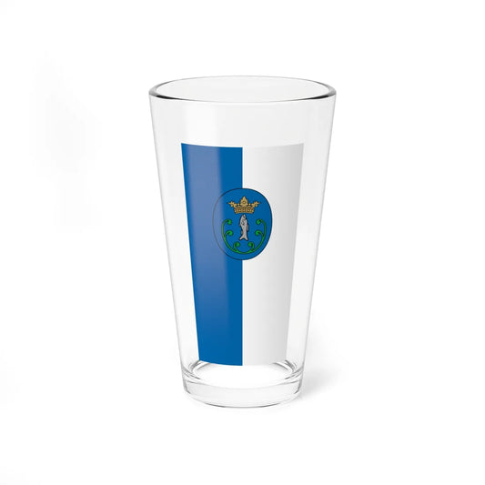 Flag of Korosladany vertical (Hungary) Pint Glass 16oz 16oz - Go Mug Yourself