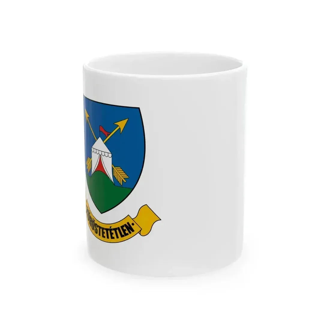 Flag of Korostetetlen (Hungary) White Coffee Mug 11oz - Go Mug Yourself