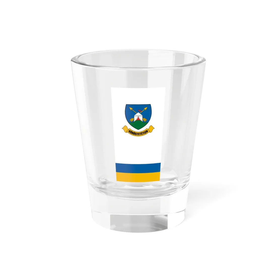 Flag of Korostetetlen vertical (Hungary) Shot Glass 1.5oz 1.5oz - Go Mug Yourself