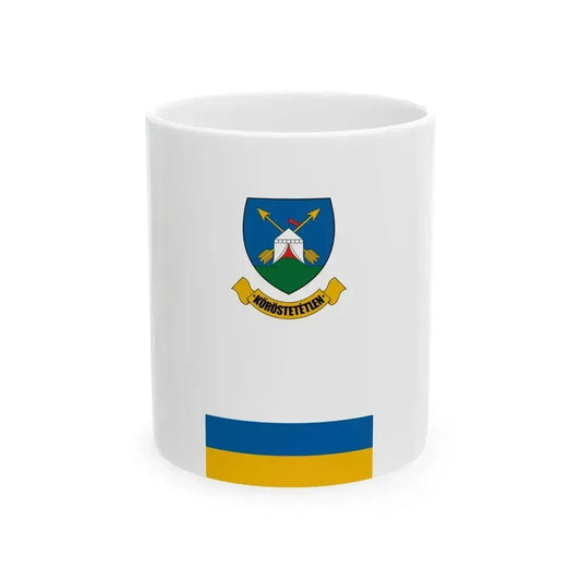 Flag of Korostetetlen vertical (Hungary) White Coffee Mug 11oz - Go Mug Yourself