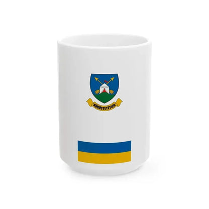 Flag of Korostetetlen vertical (Hungary) White Coffee Mug 15oz - Go Mug Yourself