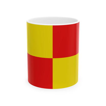 Flag of Kortessem (Belgium) White Coffee Mug-11oz-Go Mug Yourself